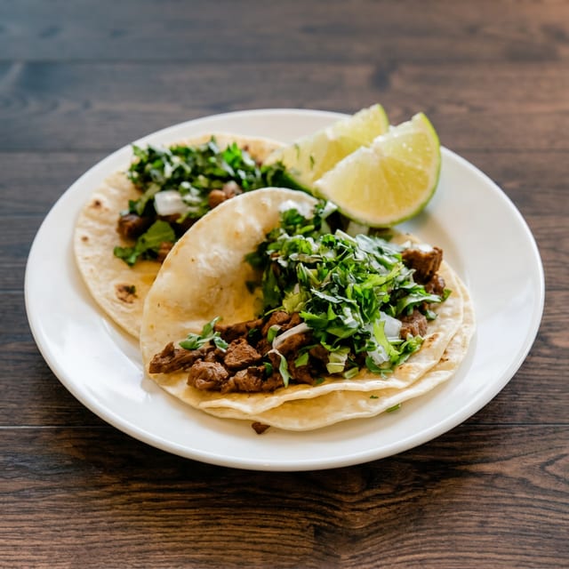 Vegetarian Flour Tacos.